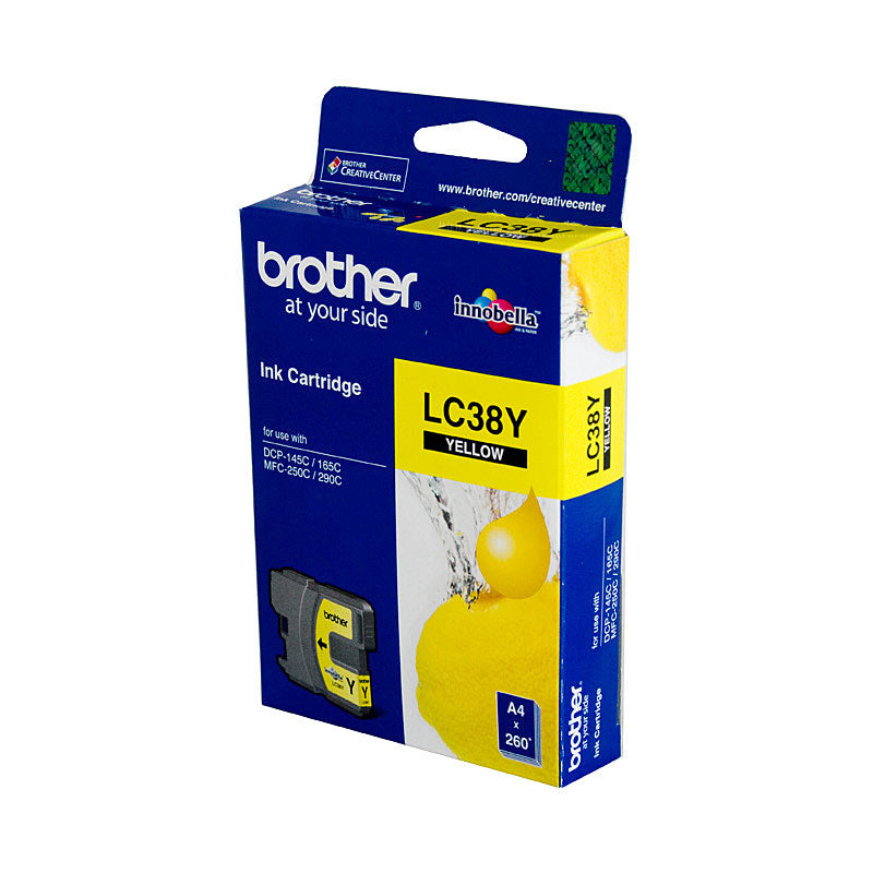 Brother Yellow Ink Cartridge LC38 Yielding 260 Pages - SuperSaverAU - view 1