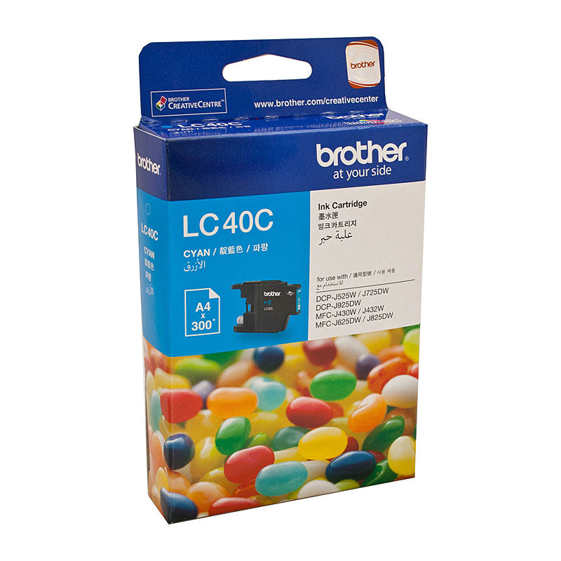 Brother Cyan Ink Cartridge LC-40C 300 Pages for DCP-J525W/J925DW Series - SuperSaverAU - view 1
