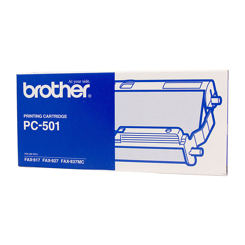 Brother PC-501 Fax Film Toner Cartridge + 1 Roll for Fax 827/837/878 - SuperSaverAU - view 1
