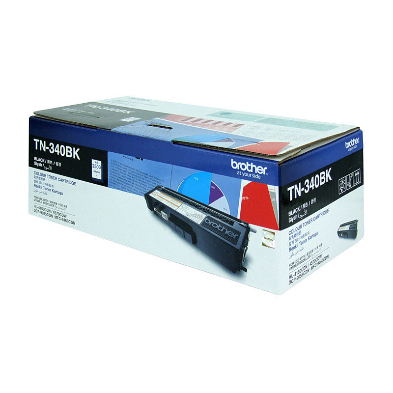 Brother Black Standard Yield Colour Laser Toner TN-340BK for HL-4150CDN and MFC-9970CDW - 2500 Pages - SuperSaverAU - view 1