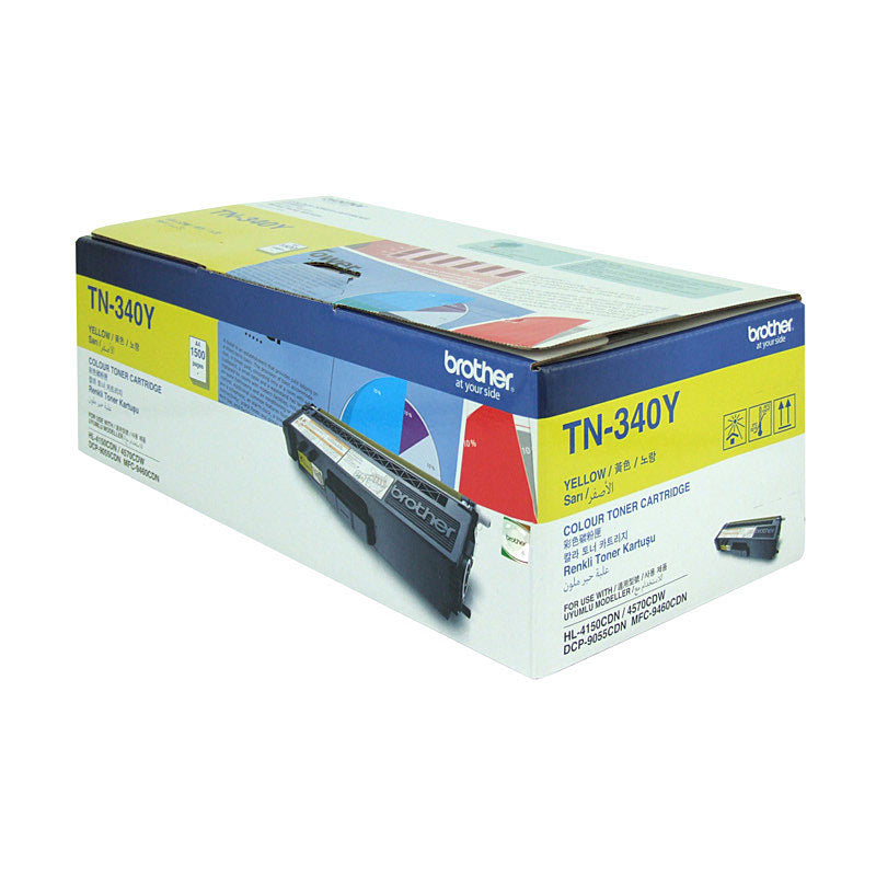 Brother Yellow Colour Laser Toner TN-340Y 1,500 Pages Standard Yield - SuperSaverAU - view 1