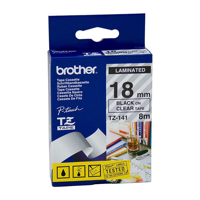 Brother Label Tape TZe-141, Premium Quality for POS Stations, 12mm - SuperSaverAU - view 1