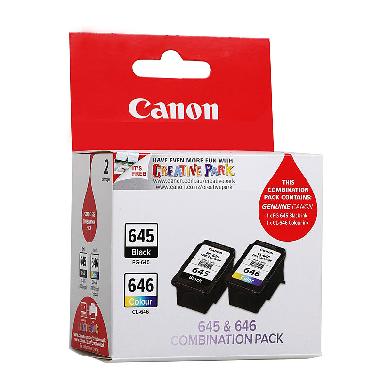 Canon PG645 and CL646 Twin Pack Genuine Ink Cartridges for Pixma MG and TS Series - SuperSaverAU - view 2