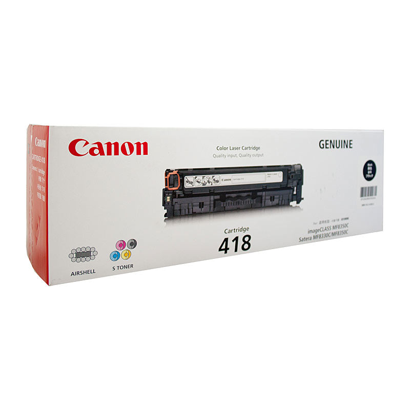 Canon Black Toner Cartridge Cartridge418 3400 Page Yield for MF8350CDN MF8380CDW MF8580CDW MF729CX - SuperSaverAU - view 1