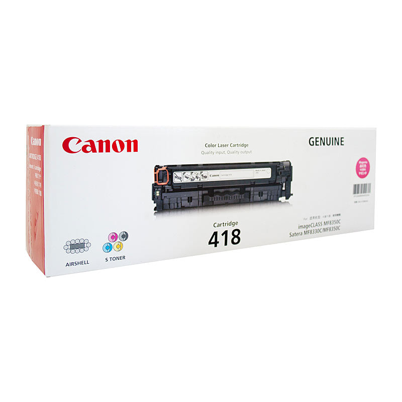 Canon Magenta Toner Cartridge 418 for MF8350CDN MF8380CDW MF8580CDW MF729CX 2900 Pages - SuperSaverAU - view 1