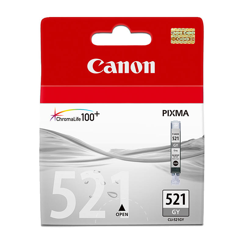 Canon Genuine CLI521 Grey Ink Cartridge Yields 1,370 Pages - SuperSaverAU - view 1
