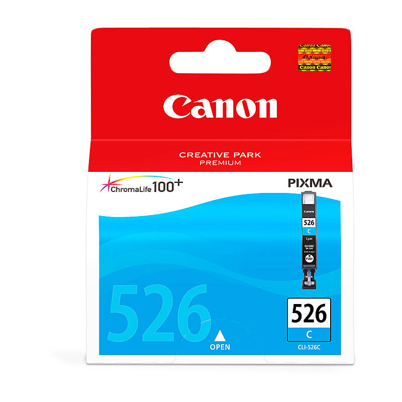 Canon CLI526 Cyan Ink Cartridge 462 Page Yield for PIXMA IP & MG Series - SuperSaverAU - view 1