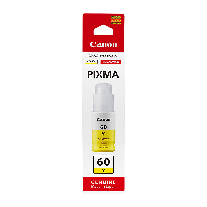 CANON GI60 Ink Bottle Yellow Toner Cartridge, 7,700 Page Yield - Compatible G6065, G7065 - SuperSaverAU - view 1