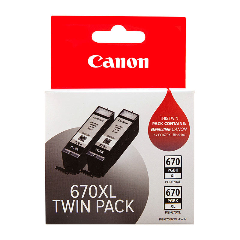 Canon Black Ink Twin Pack 500 A4 Pages for PIXMA MG and TS Series - SuperSaverAU - view 1