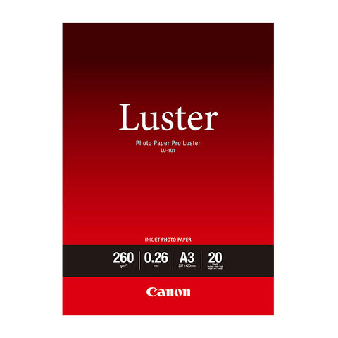 Canon Luster Photo Paper A3 - Premium Quality, 20 Sheets - SuperSaverAU - view 1