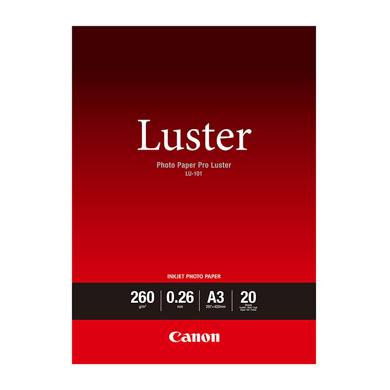 Canon Luster Photo Paper A3 - Premium Quality, 20 Sheets - SuperSaverAU - view 1