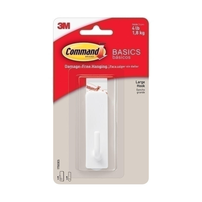 COMMAND Hook Large 17503 BX12 (Up to 1.8kg) - Heavy Duty Adhesive Hooks - SuperSaverAU - view 1