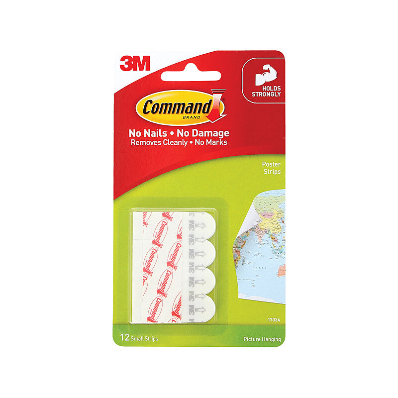 COMMAND Poster Strips 17024ANZ Pack of 12 Box of 6 for Damage-Free Hanging - SuperSaverAU - view 1