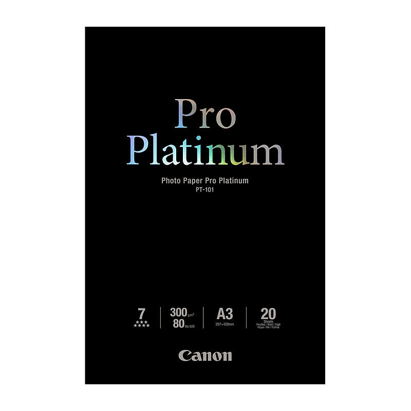 Canon Pro Platinum A3 Photo Paper 20 Sheets - SuperSaverAU - view 1