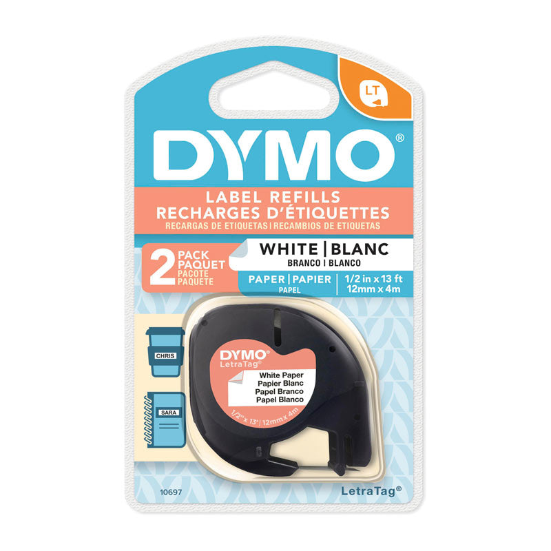 DYMO Light Paper Labels 12mm x 4m Wh 2pk - Premium Quality for POS Stations - SuperSaverAU - view 1