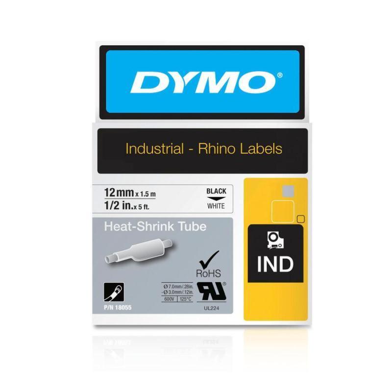 DYMO Rhino Tube Ht Shark 12mm White - SuperSaverAU - view 2