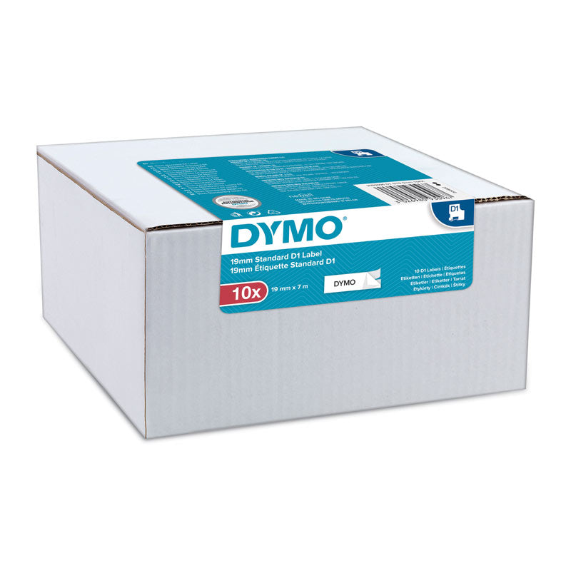 DYMO D1 Bk/Whi 12Mmx7M Pack 10 - SuperSaverAU - view 1