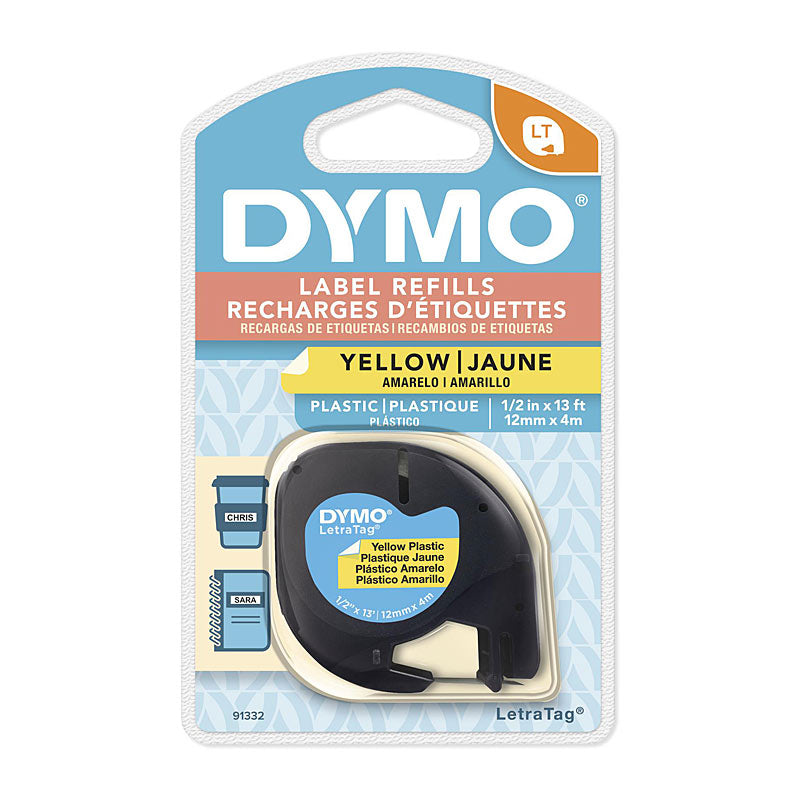 DYMO Light Plastic 12mm x 4m Yell - SuperSaverAU - view 1