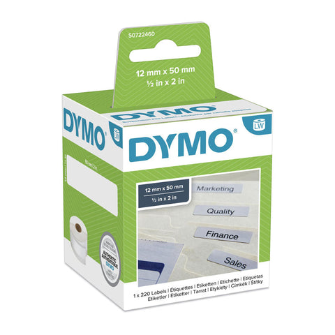 DYMO Labels 12mm x 50mm - Premium Quality for All POS Stations, OEM S0722460 - SuperSaverAU - view 1