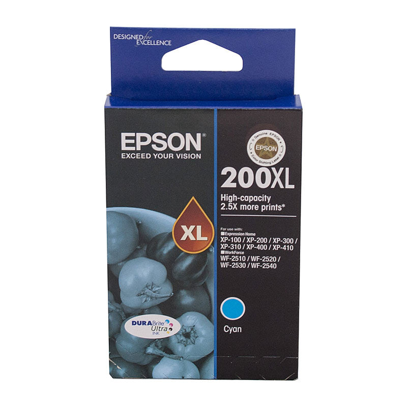 EPSON Cyan Ink Cartridge 200XL Genuine 450 Page High Yield - SuperSaverAU - view 1