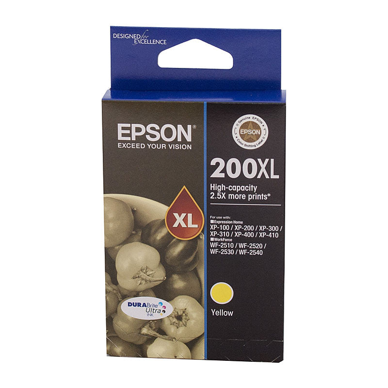EPSON Yellow DURABrite Ultra 200XL Ink Cartridge 450 Pages for XP & Workforce Printers - SuperSaverAU - view 1