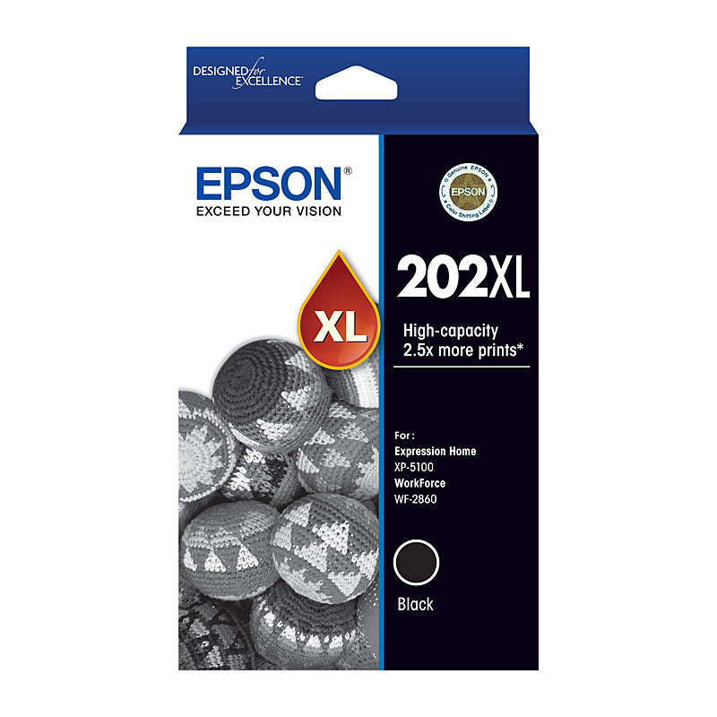 Epson 202XL Black Ink Cartridge for XP 5100 and WF 2860 - SuperSaverAU - view 1