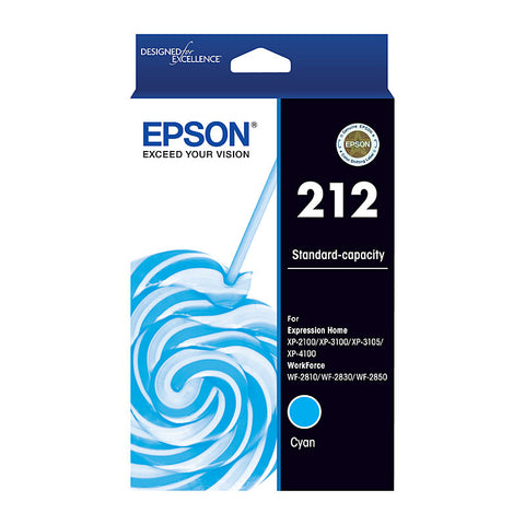 Epson Cyan 212 Ink Cartridge Genuine for XP and WF Series - SuperSaverAU - view 1