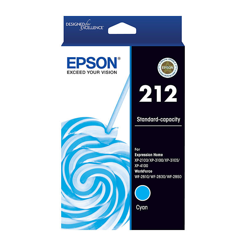 Epson Cyan 212 Ink Cartridge Genuine for XP and WF Series - SuperSaverAU - view 1