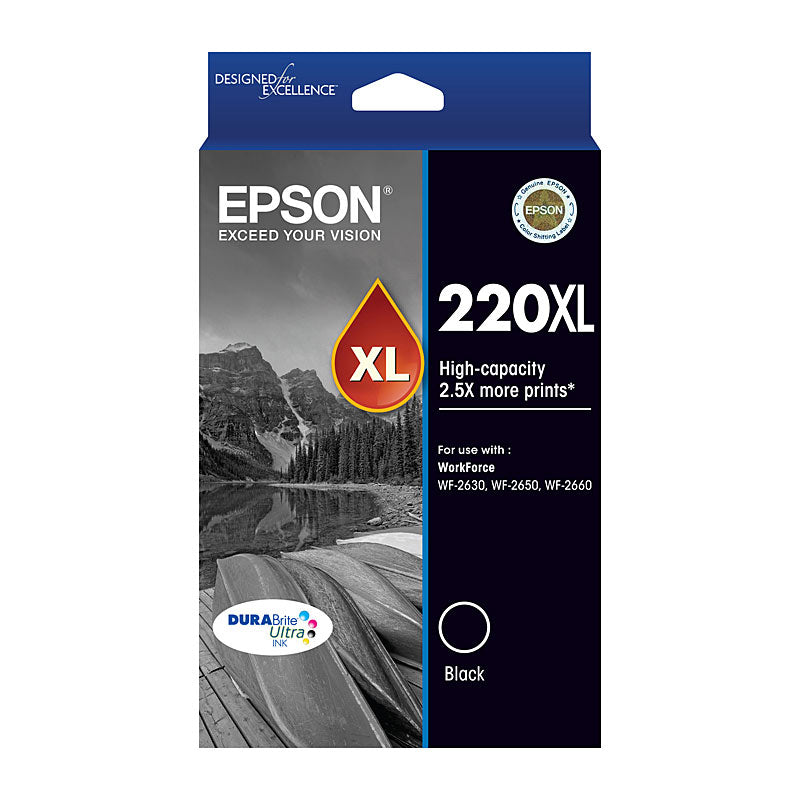 Epson Black 220XL Ink Cartridge 400 Page Yield Genuine - SuperSaverAU - view 1