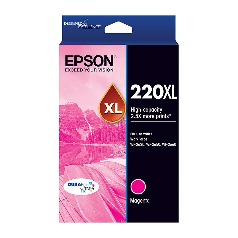 Epson Magenta Ink Cartridge 220XL 450 Pages Compatible with Workforce WF and Expression Home Series - SuperSaverAU - view 1