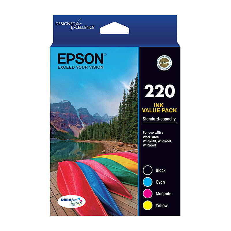 EPSON 220 4 Ink Value Pack Compatible with Workforce and Expression Home - SuperSaverAU - view 1