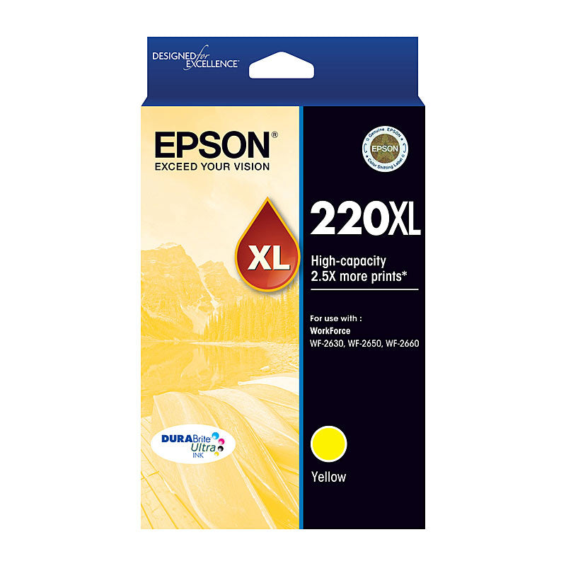 EPSON Yellow Ink Cartridge 450 Pages XL for Workforce WF2630 WF2650 WF2660 WF2750 WF2760 XP220 XP320 - SuperSaverAU - view 1