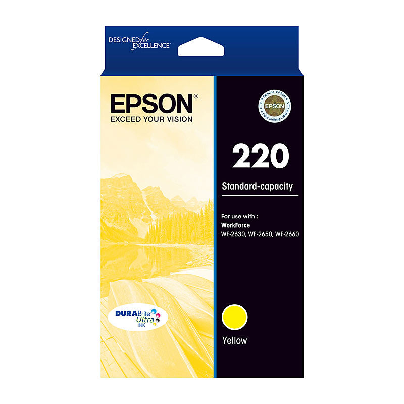 EPSON Yellow Ink Cartridge 165 Pages for Workforce WF2630 WF2650 WF2660 WF2750 WF2760 and Expression Home XP220 XP320 - SuperSaverAU - view 1