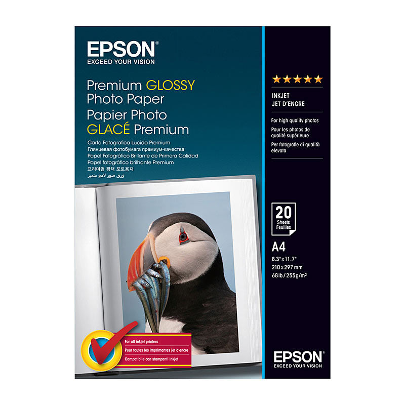 EPSON Glossy Paper A4, C13S041287, Premium Quality, 20 Sheets - SuperSaverAU - view 1