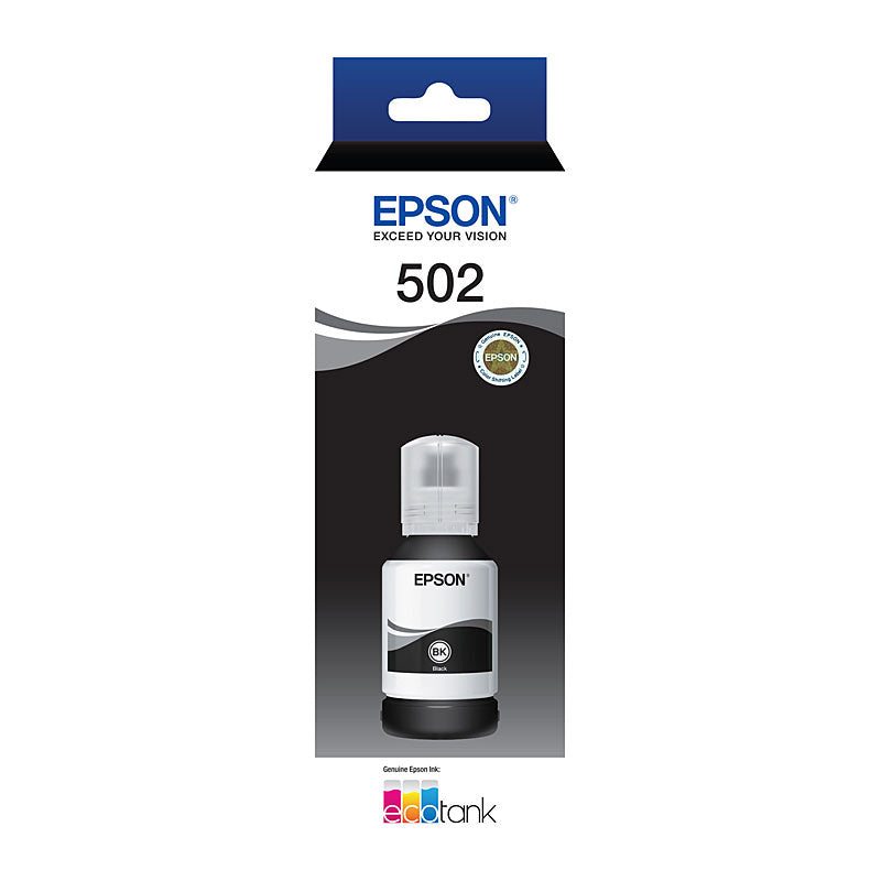 Epson T502 Black EcoTank Ink Bottle Genuine for EcoTank ET 2700 Series - SuperSaverAU - view 1