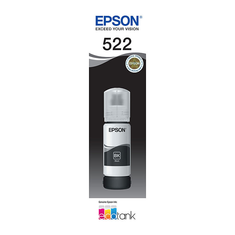Epson Black T522 EcoTank Ink Bottle High-Yield Dye-Based Ink for EcoTank Printers - SuperSaverAU - view 1