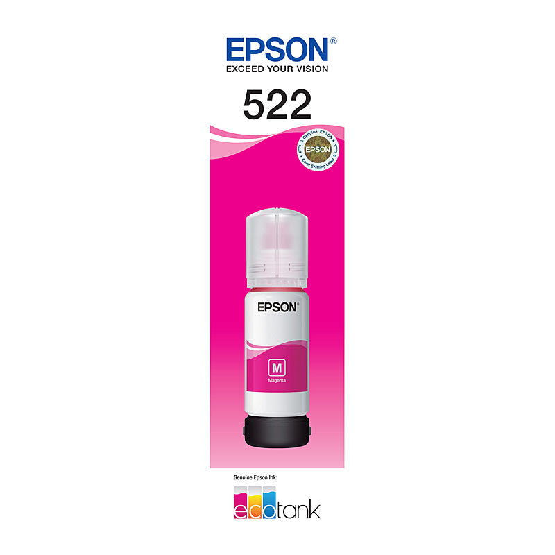 Epson Magenta EcoTank Ink Bottle T522 for ET 2710, ET 4700 & ET 2720 - SuperSaverAU - view 1