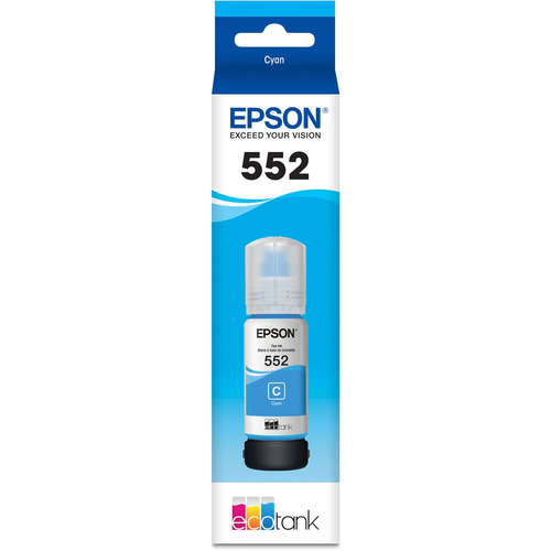 EPSON Eco Tank T552 Cyan Ink Cartridge - 1 Pack - SuperSaverAU - view 1