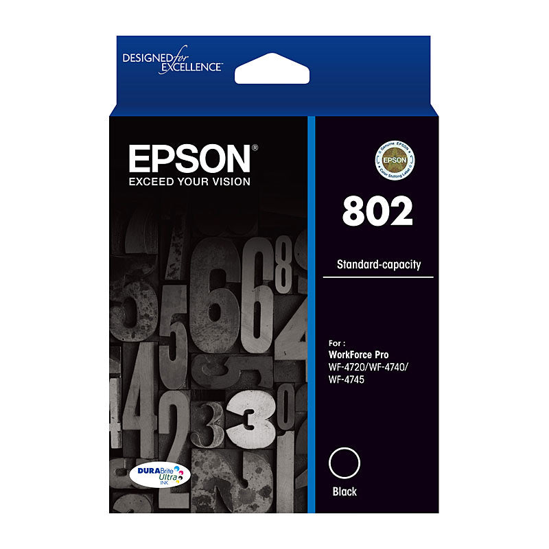 Epson 802 Black Claria Photo HD Dye-Based Ink Cartridge Standard Capacity - SuperSaverAU - view 1