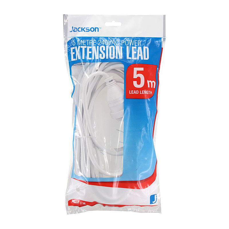 JACKSON Ext Lead 5m White - SuperSaverAU - view 1