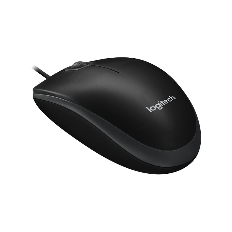 Logitech B100 Optical USB Mouse 800dpi for PC Laptop Mac Tux Full Size Comfort smooth mover 3yr - SuperSaverAU - view 1