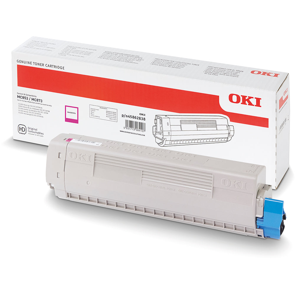 OKI MC853 Magenta Toner Cartridge - SuperSaverAU - view 1