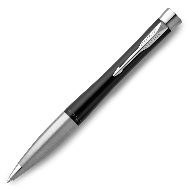PARKER Urban Ballpoint Pen - Muted Black with Chrome Trim, Medium Tip, Blue Ink - SuperSaverAU - view 1