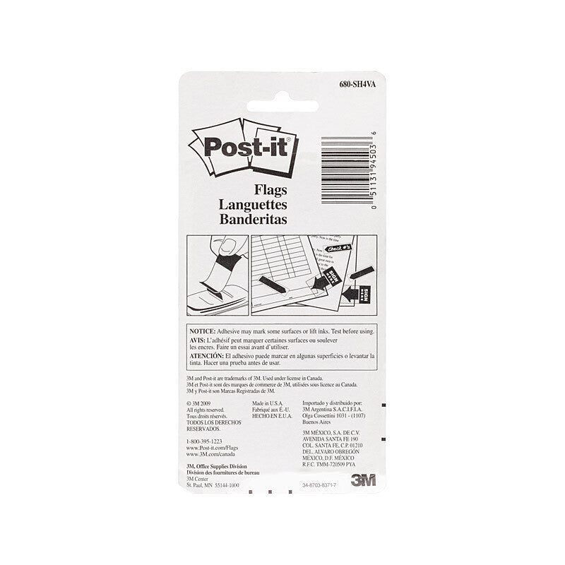 Post-It Flags Value Pack Pk6 - 680-SH4VA, Assorted Colors for Easy Organization - SuperSaverAU - view 1