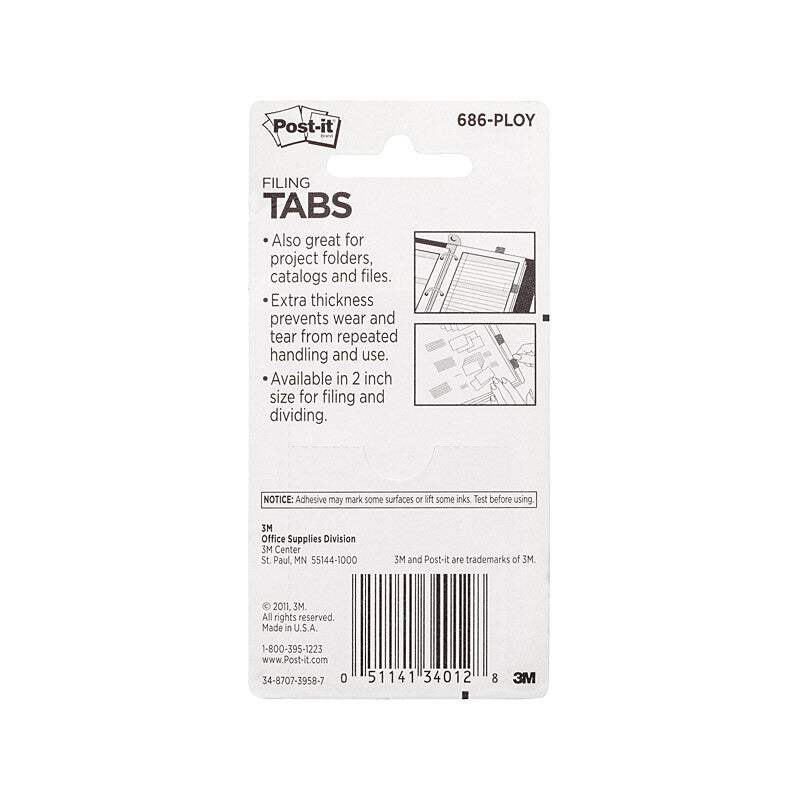 Post-It Durable 50x38mm Tabs, 24 Pack, Box of 6 - SuperSaverAU - view 1