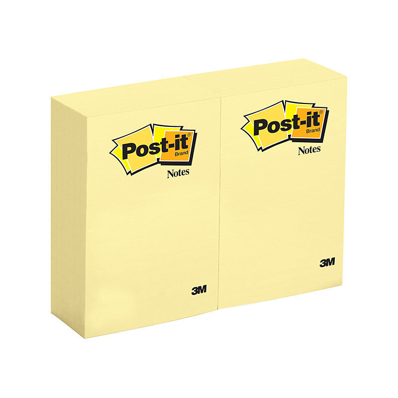 POST-IT Notes Yellow 98x149mm Pack of 12 - SuperSaverAU - view 1