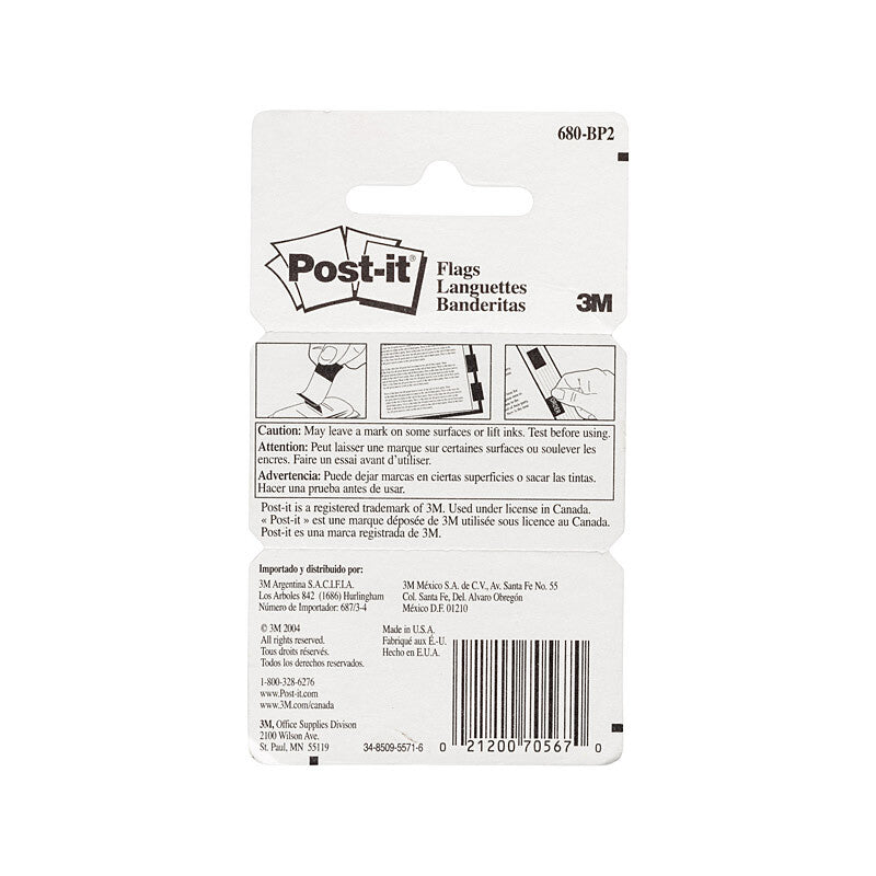 POST-IT Flag 680-BP2 Pink Pack of 2 Bx6 - SuperSaverAU - view 1