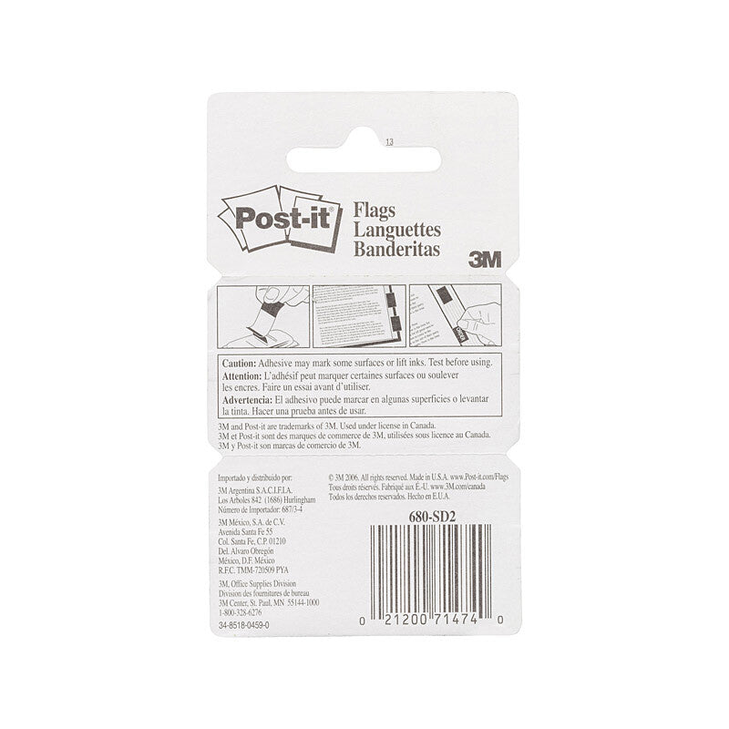 POST-IT Flag 680-SD2 SgnDte Pack of 2 Box of 6 - SuperSaverAU - view 1