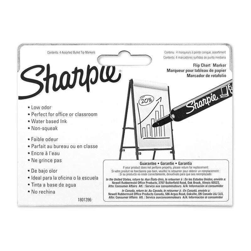 SHARPIE Flip Chart Markers Assorted Box of 4 - Vibrant Colors for Presentations - SuperSaverAU - view 4