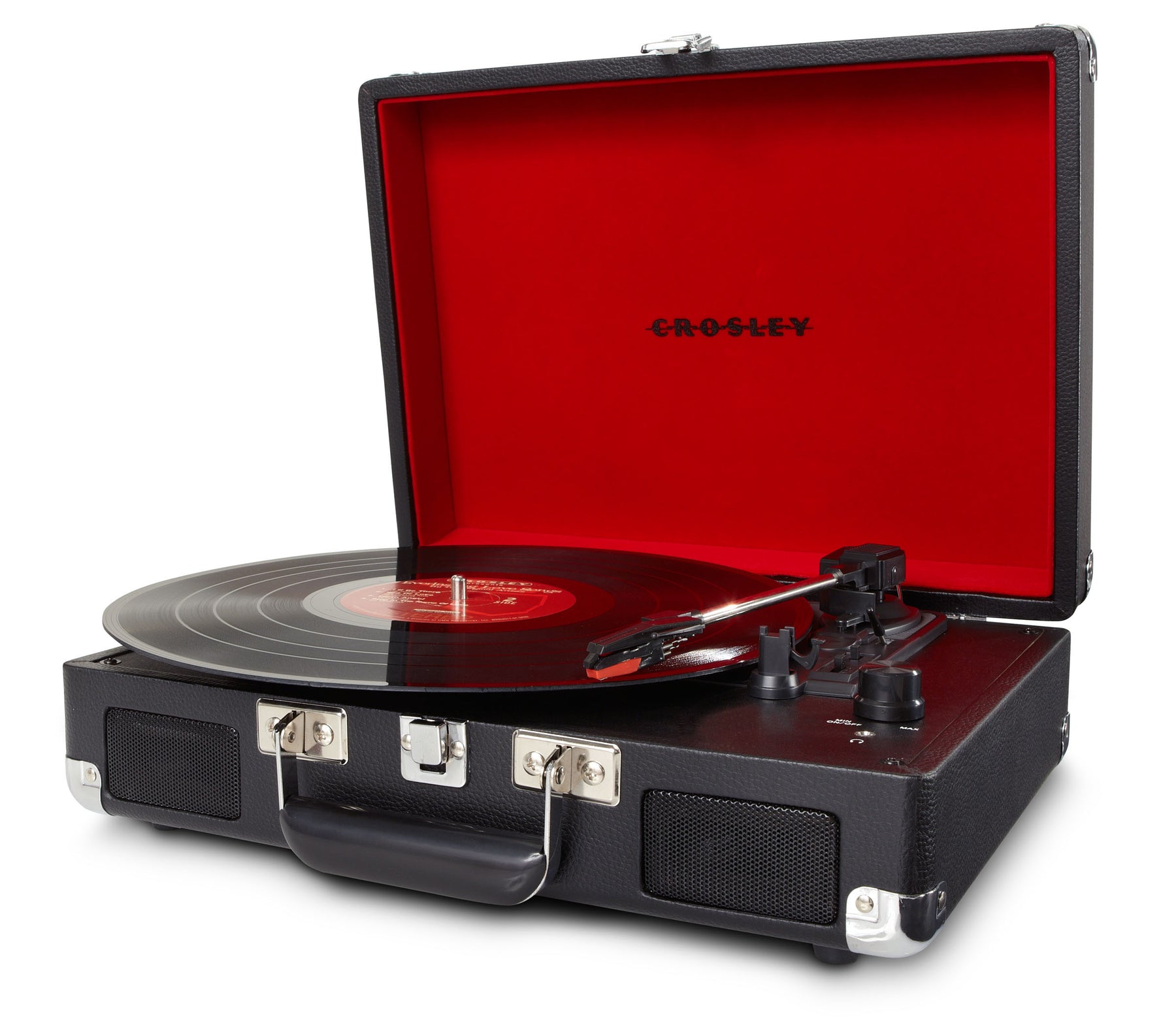 CROSLEY Cruiser Black Bluetooth Turntable with Record Storage Crate - SuperSaverAU - view 3
